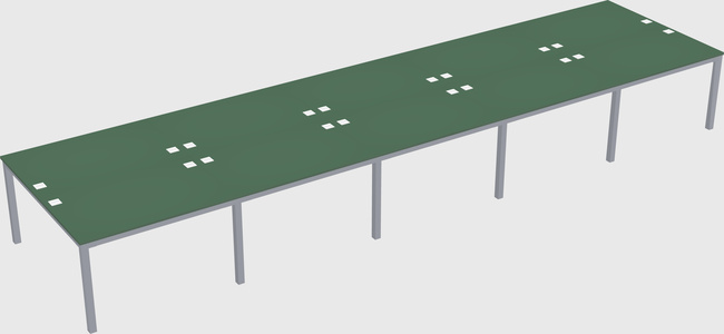 Shared rectangular desk