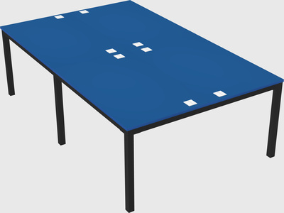 Shared rectangular desk