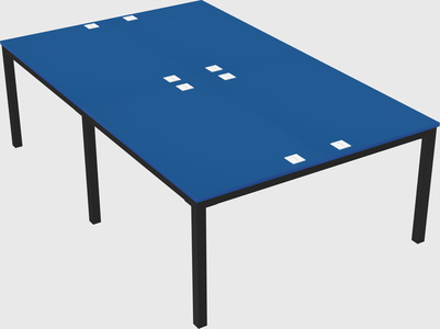 Shared rectangular desk