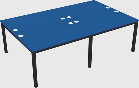 Shared rectangular desk