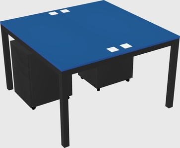 Shared rectangular desk
