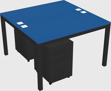 Shared rectangular desk