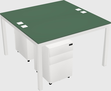 Shared rectangular desk