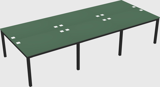 Shared rectangular desk