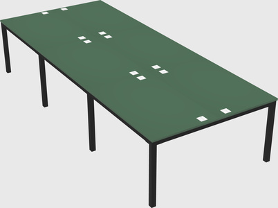 Shared rectangular desk