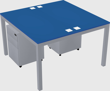 Shared rectangular desk
