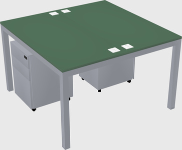 Shared rectangular desk