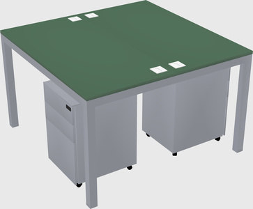 Shared rectangular desk