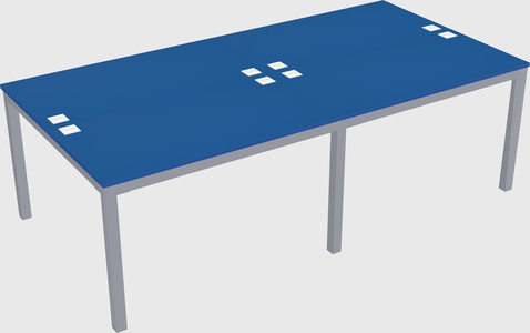 Shared rectangular desk