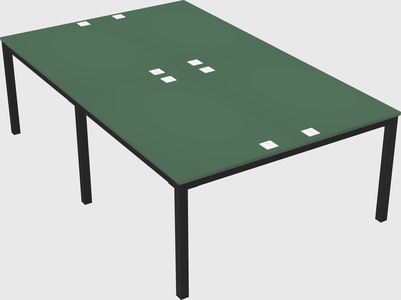 Shared rectangular desk