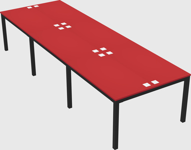 Shared rectangular desk