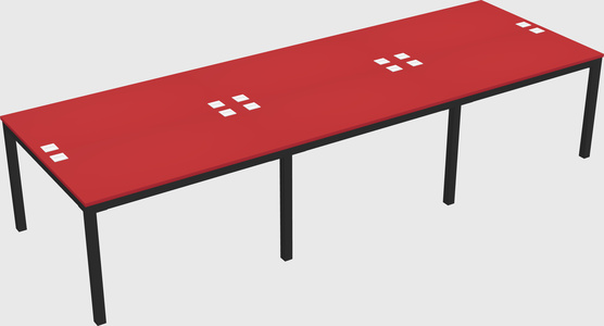 Shared rectangular desk