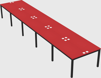 Shared rectangular desk