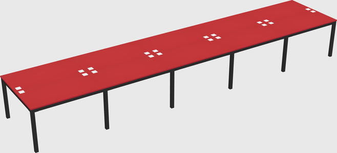 Shared rectangular desk