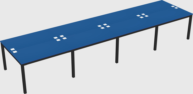 Shared rectangular desk