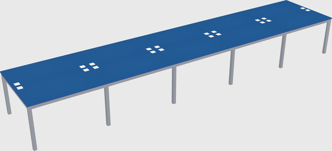 Shared rectangular desk