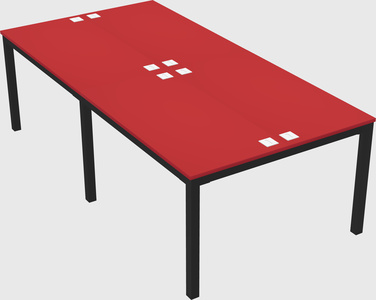 Shared rectangular desk