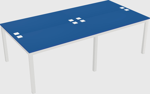 Shared rectangular desk