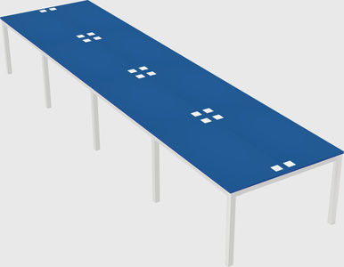 Shared rectangular desk