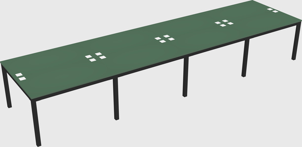 Shared rectangular desk