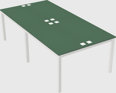 Shared rectangular desk