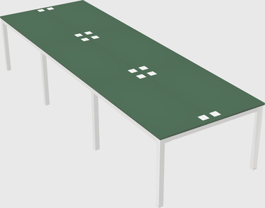 Shared rectangular desk