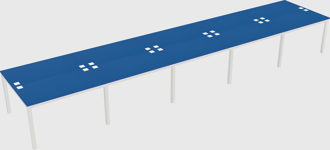 Shared rectangular desk
