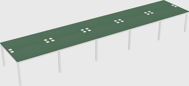 Shared rectangular desk