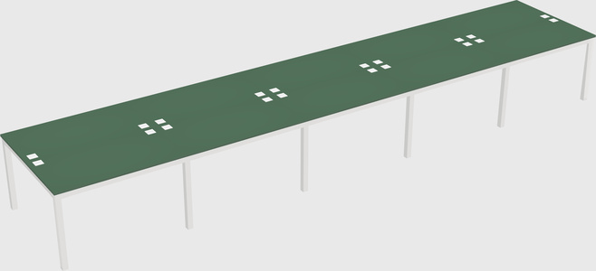 Shared rectangular desk