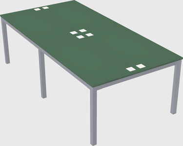 Shared rectangular desk