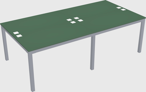 Shared rectangular desk