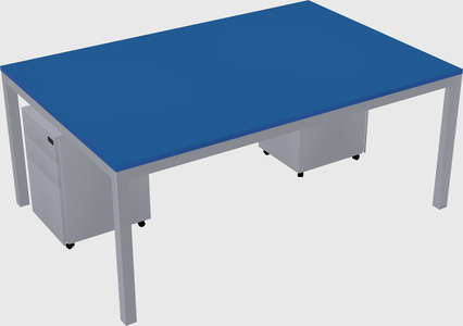 Shared rectangular desk