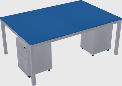 Shared rectangular desk