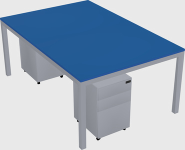 Shared rectangular desk