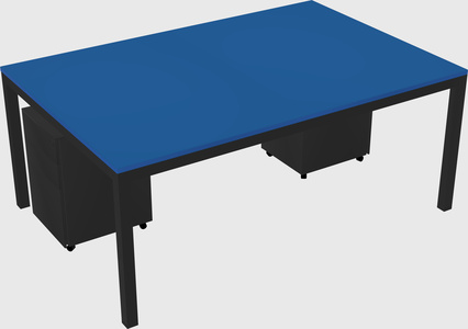 Shared rectangular desk