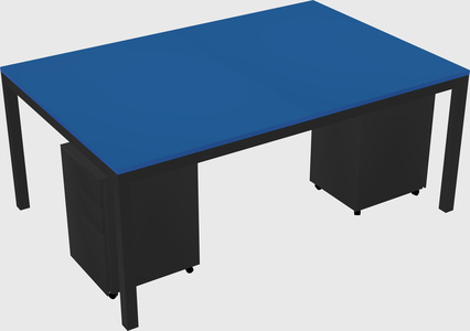 Shared rectangular desk