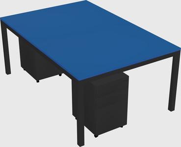 Shared rectangular desk