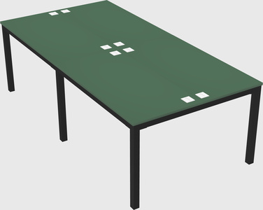 Shared rectangular desk