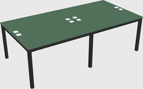 Shared rectangular desk