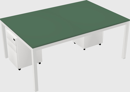 Shared rectangular desk