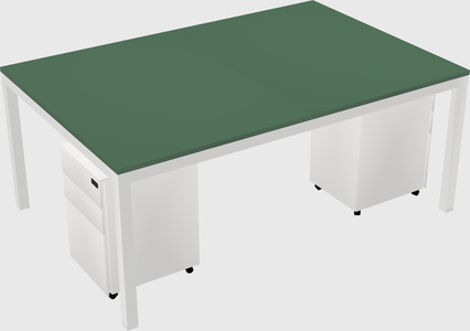Shared rectangular desk