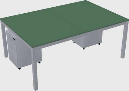 Shared rectangular desk