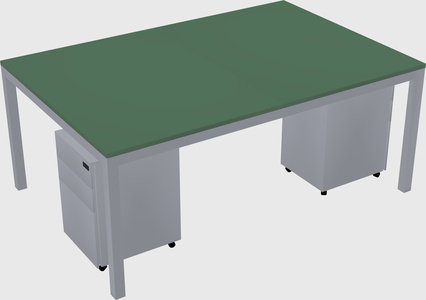 Shared rectangular desk