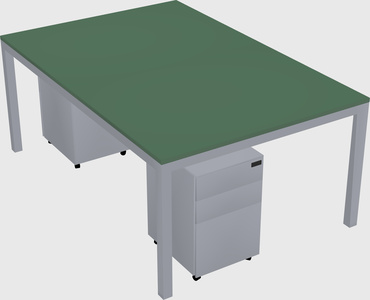 Shared rectangular desk