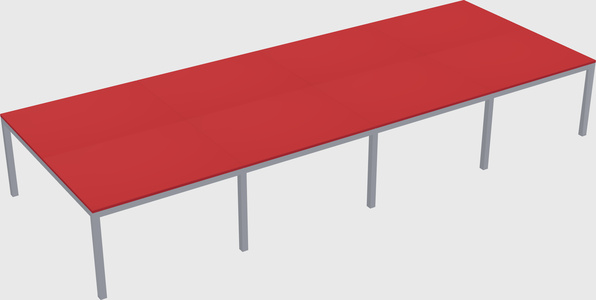 Shared rectangular desk