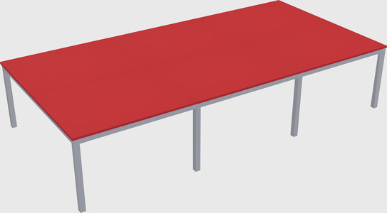 Shared rectangular desk