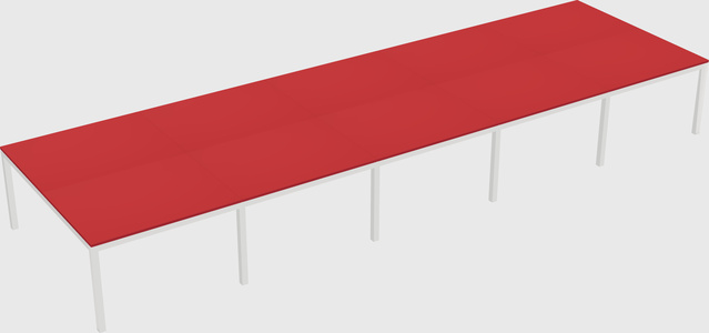 Shared rectangular desk