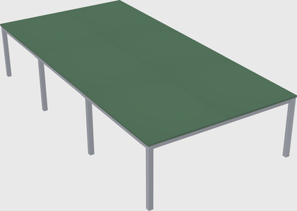 Shared rectangular desk