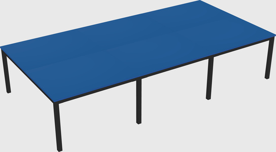Shared rectangular desk