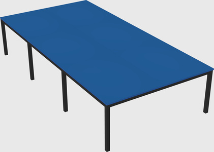 Shared rectangular desk